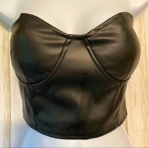 Vegan Leather Crop Top
